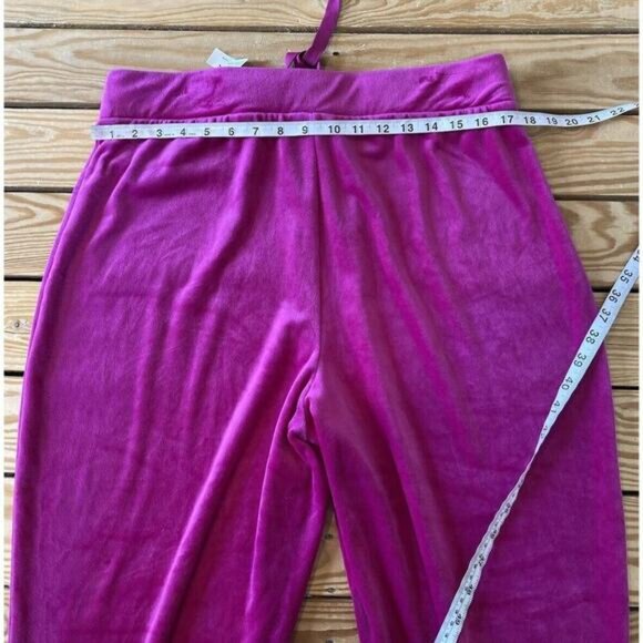 NWT $88 Magaschoni Velvet Sweat Suit Size XL Women’s Fuchsia - Picture 15 of 16